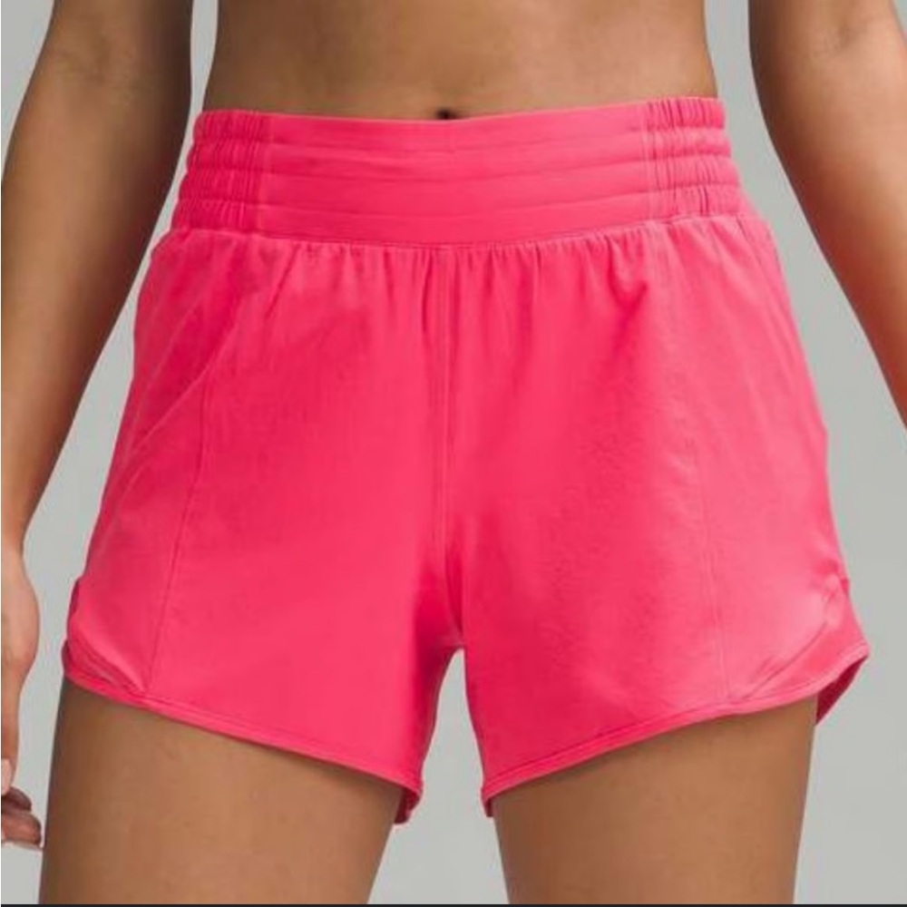 Lululemon Athletica Lip Gloss Pink Hotty Hot HR Short 4"